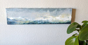 Encaustic Landscape 6" × 24" "After the rain" 2